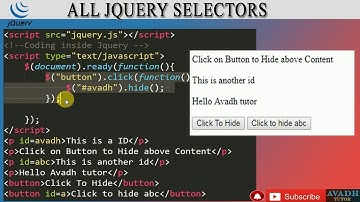 jquery id selector || #id selector jquery || jquery example