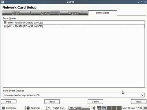 LINUX: Bonding NICs on SUSE SLES 11 for failover
