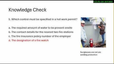 Construction Hazard Assessment BCSP Daily Quiz CHST STSC October 5 2025