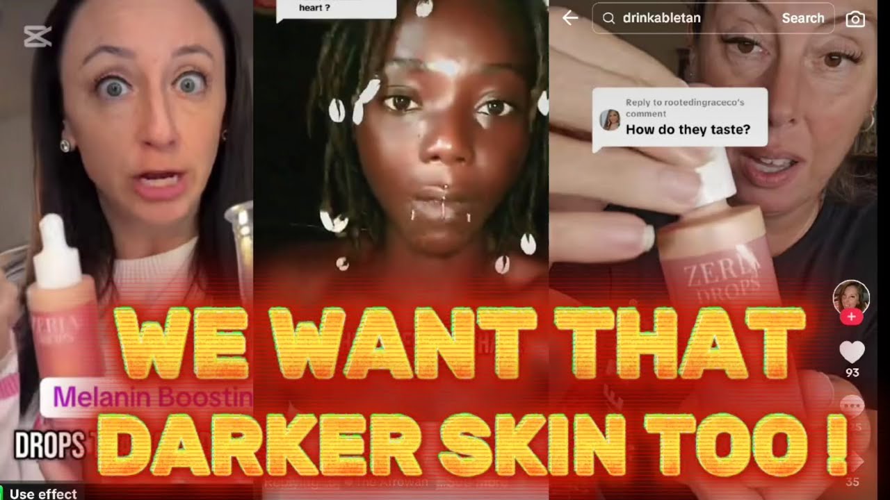 БЕЛЫЕ ЛЮДИ ОДЕРЖИМЫ ЧЕРНЫМ МЕЛАНИНОМ и теперь принимают ПИТЬЕВОЙ МЕЛАНИН, чтобы загореть!