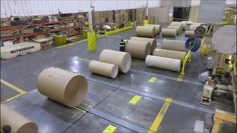 Harmax tracks with squaring and roll stripping stations