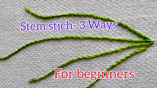 Hand Embroidery Stem Stich/ Embroidery for begginners/ how to make stem stich