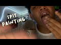 Spit painting asmr mouth sounds 100 sleep 