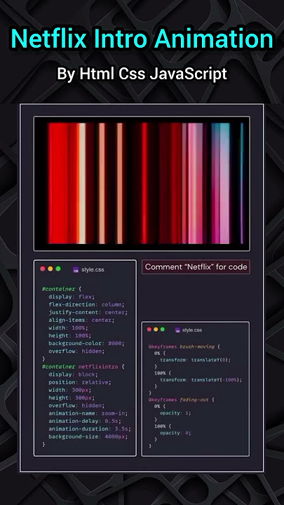Netflix intro animation by html css and JavaScript 👑 #coding  #css #htmlcss #javascript #netflix