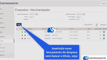 Vídeo 10 Lançamento Despesa
