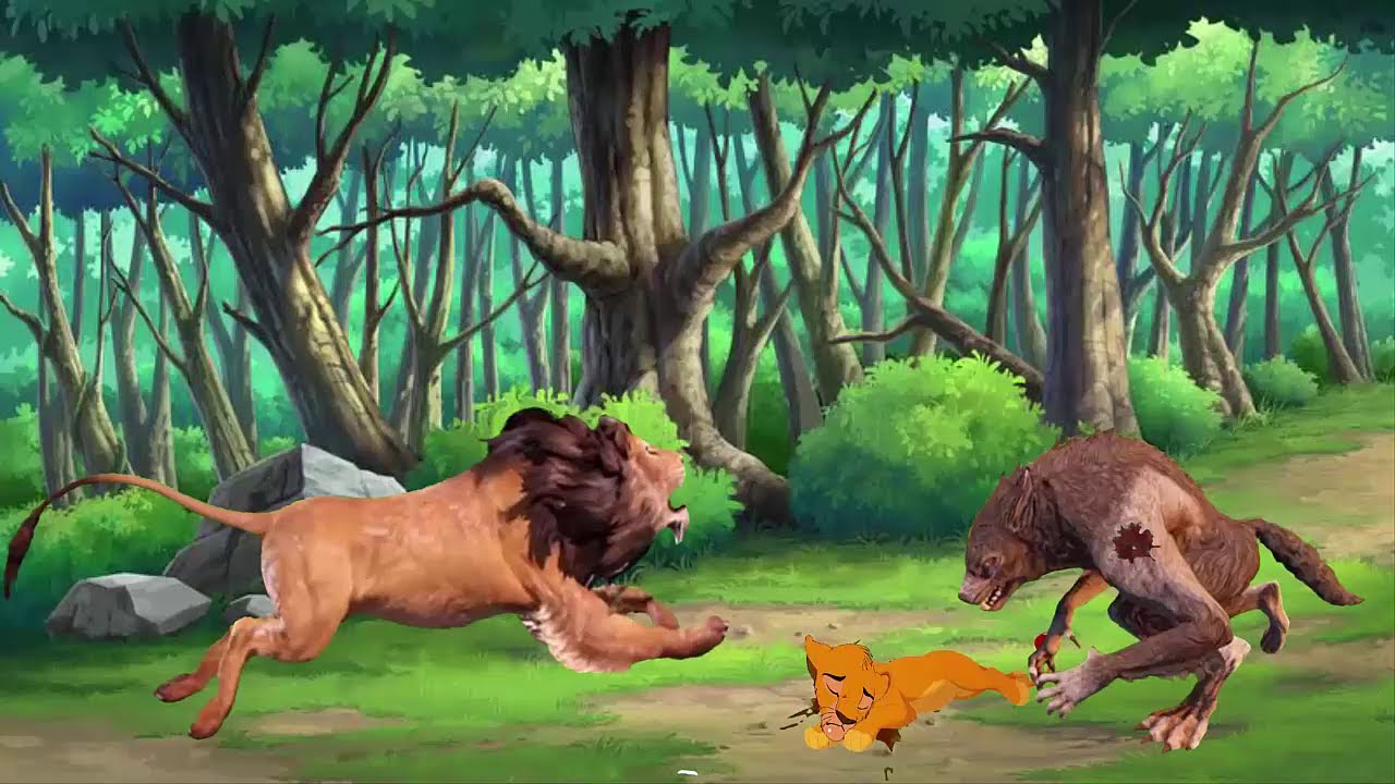 حكاية المستذئب اخد سمبا ابن ملك الغابة