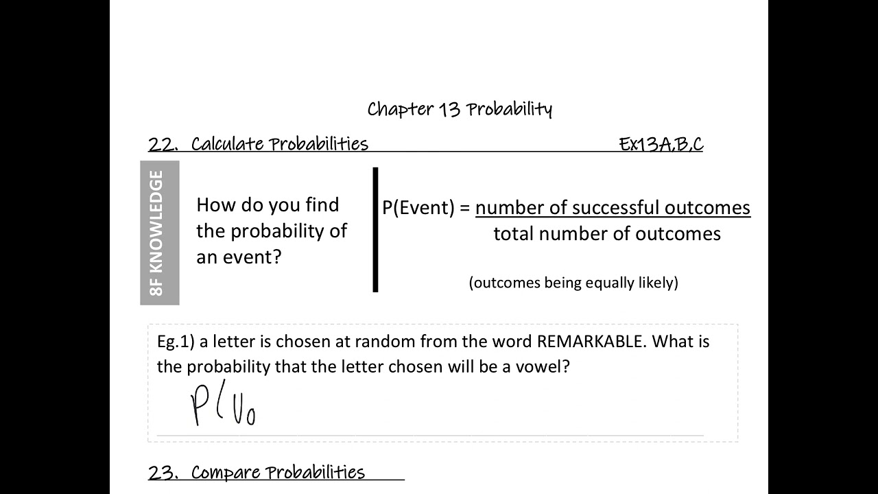 Year 8    22. E13A,B,C Calculating Probabilities.mp4