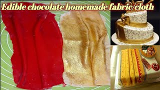 Homemade Edible Fabric - Sugar Silk or Chocolate fabric - Veena