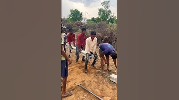 Easy way to move precast concrete columns from one place to another #precast #boundarywall