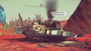 Found My First Crash Ship In Survival Mode But!!(No Man's Sky)