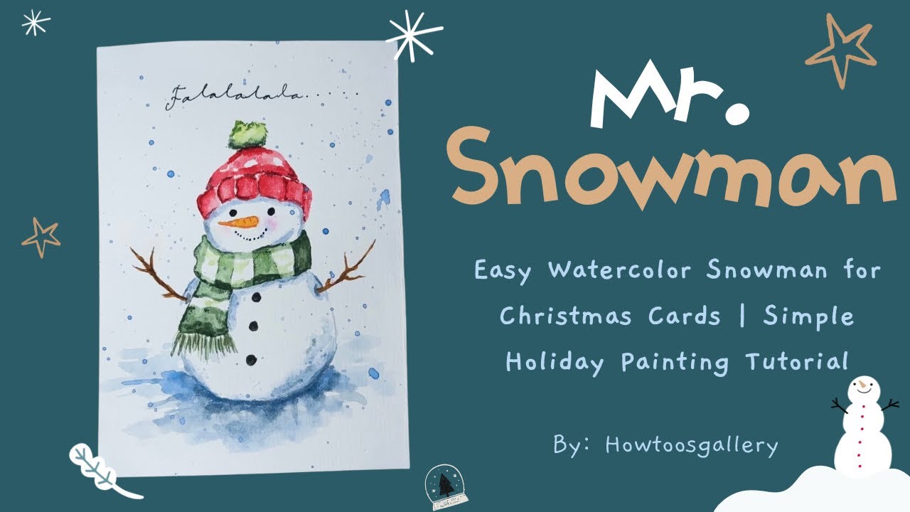 Easy Watercolor Snowman: Simple & Adorable DIY Christmas Cards