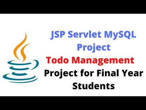 JSP Servlet MySQL Database Project - Todo Application | Project for Final Year Students