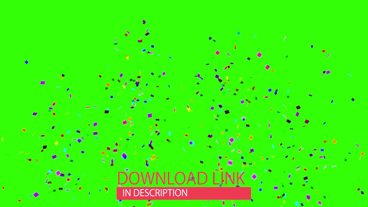 Green Screen Celebration confetti alpha channel 6 footage Transparent