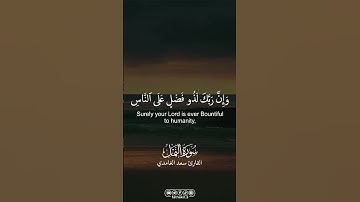 من سورة النمل || القارئ سعد الغامدي |