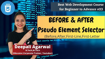 Before & After CSS Pseudo Element Selector | CSS Tutorial | Web Development Course 2022 #23