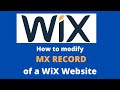 How to change mx record on wix