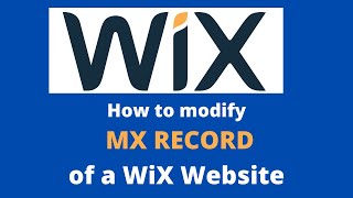 How to change MX record on Wix