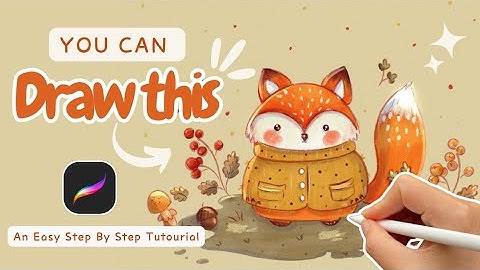 How to Draw a Cute Fox in a Cozy Autumn Setting 🍂✨|| An Easy Step-by-Step Tutorial