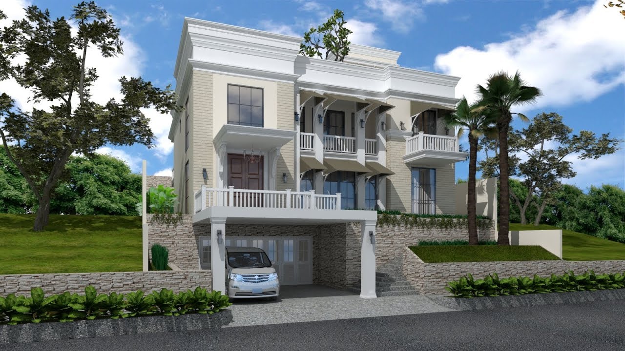  Sketchup  House  Exterior Design  4 Vray 3 4 Render YouTube