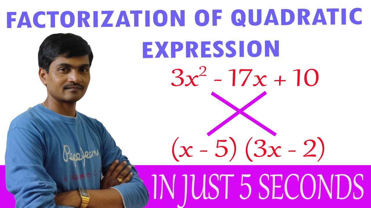 How to Factorise a Quadratic Expression in Telugu Trick 10