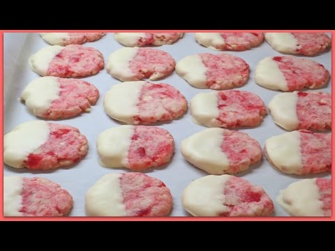 White Chocolate Cherry Shortbread Cookie Recipe!