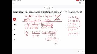 Section 3.5 - Implicit Differentiation