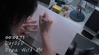 2-HOUR DRAW WITH ME 🪵 / relax lofi / cubes, gesture drawing & anatomy / daily grind / Day059