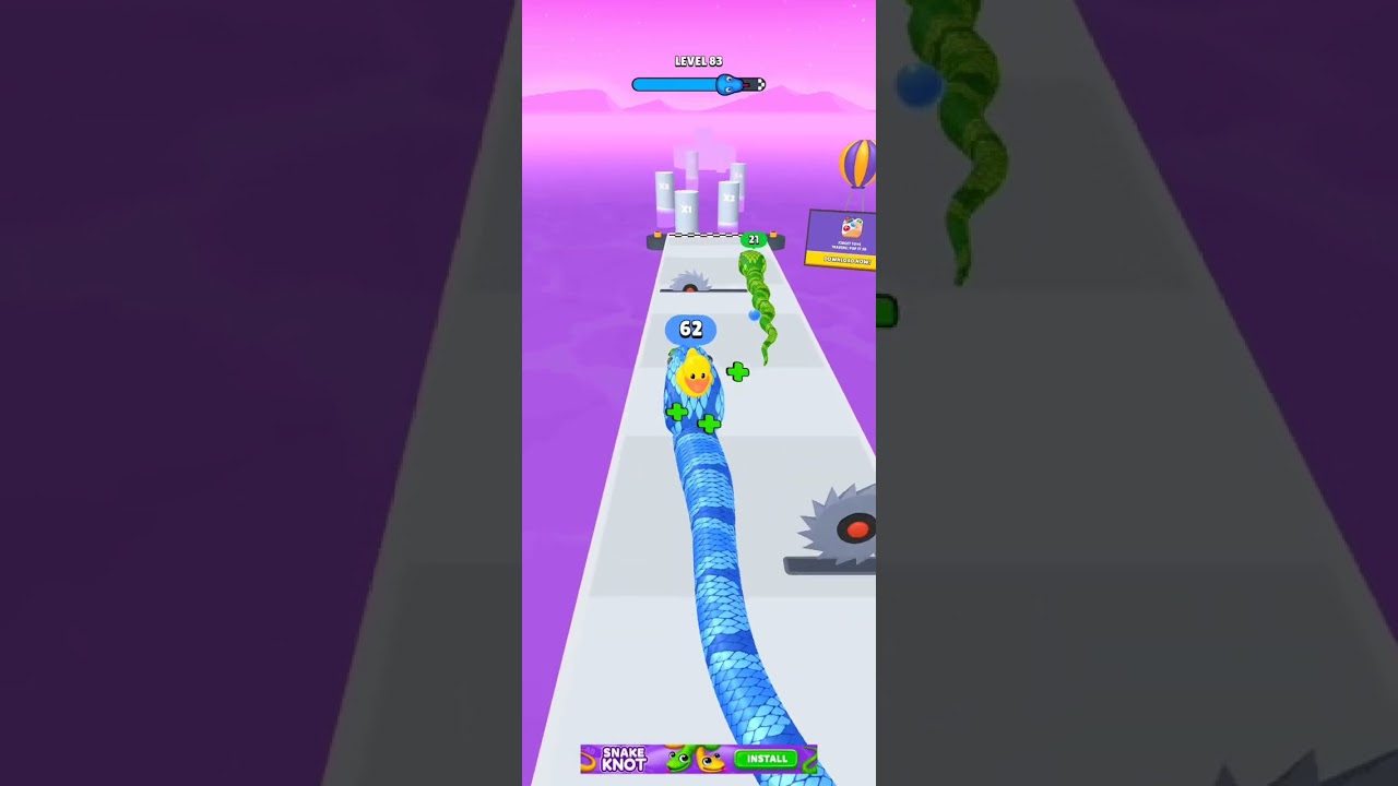 🐍Snake Run Race Gameplay 🐲 Can You Grow the Longest Snake?"