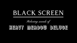 3 HOUR of Relaxing HEAVY MEADOW DELUGE Sounds for anxiety alleviation and study. Black screen
