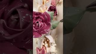You'll Think It's Frosting...But It's Textured Art #floralart #texturedart #artprocess #satisfying