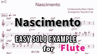 Nascimento Easy solo Example for Flute【楽譜】【フルート向けアドリブ例】