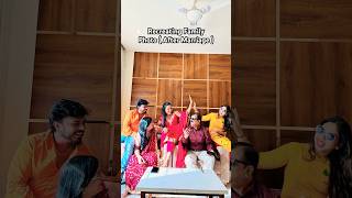 Recreating Family Photo After Marriage Tilak Ceremony Couple
