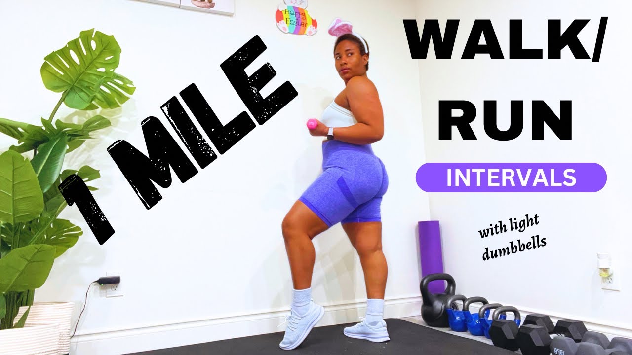 Good Friday EASY WALK/RUN INTERVALS | 1 Mile (1.6km) fitness with light ...