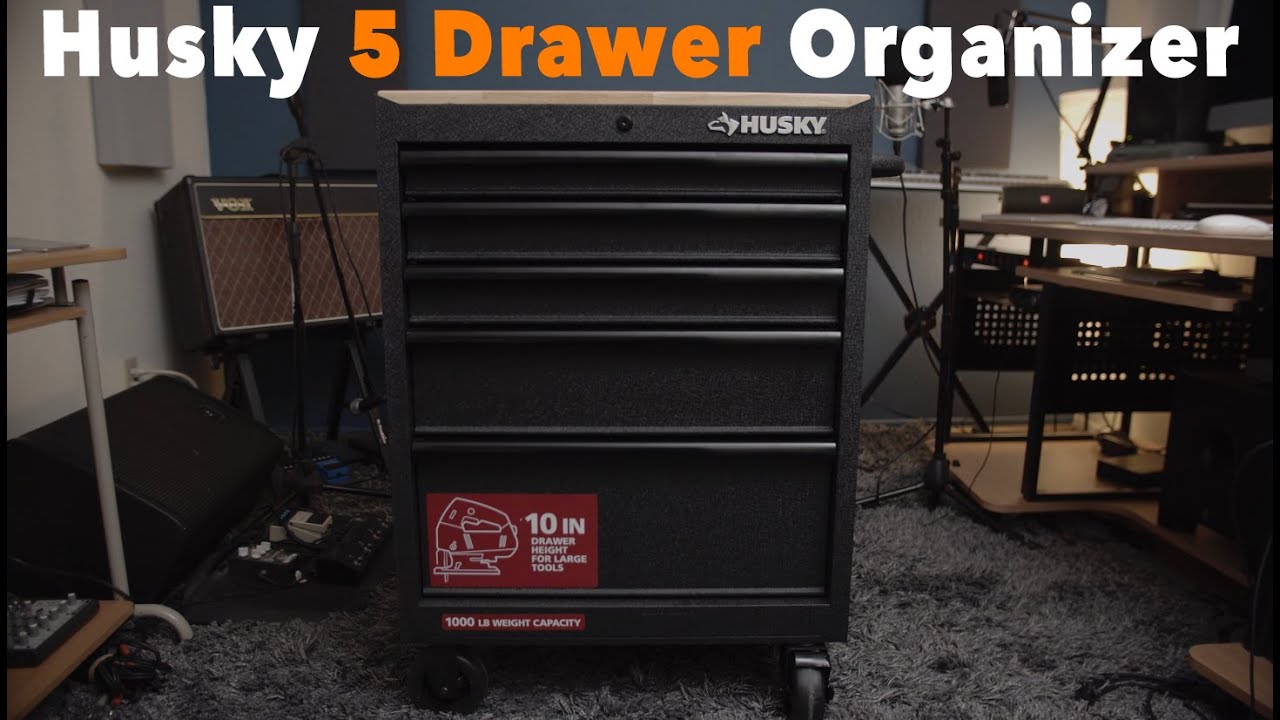 How to organize your camera gear with the Husky 26 in 5 drawer rolling tool  box 