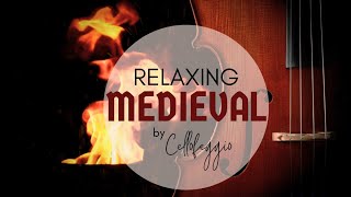 Relaxing Medieval Music - Middle Ages Cello Solo Music with Fire crackling sounds