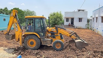 Jcb 3dx Levelling dumped Mud Loads around house | JCB | jcb video