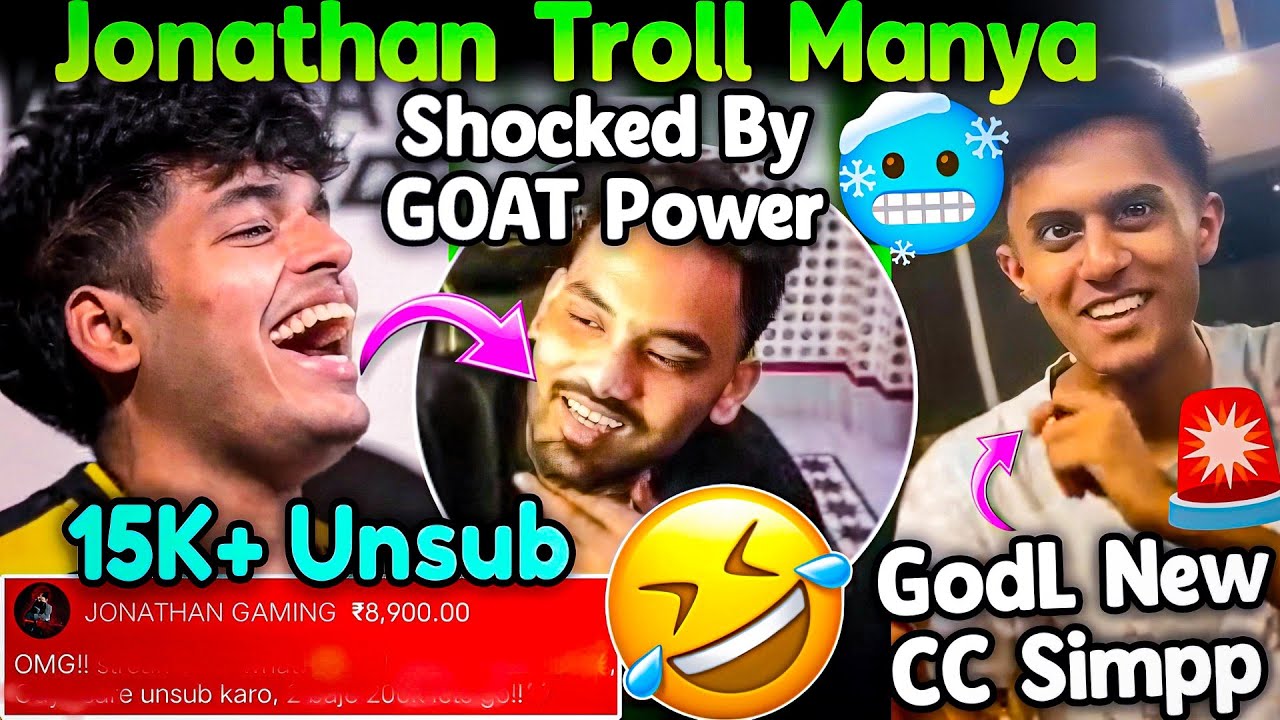 Jonathan Troll Manya🤣 Shocked By GOAT Power🐐 GodL New CC Simpp😅 Live Call Spower