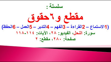 مقطع و 6 حقوق (سورة النحل الفيديو ٢٨ الآيات: ١١٤-١١٨) (في المصحف صفحة ٢٨٠ مقطع ٢) محمد ماضي