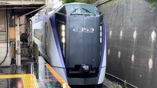 E353系ﾓﾄS116編成が回送電車として御茶ノ水駅1番線を通過するシーン（2024.5.13.11:49）