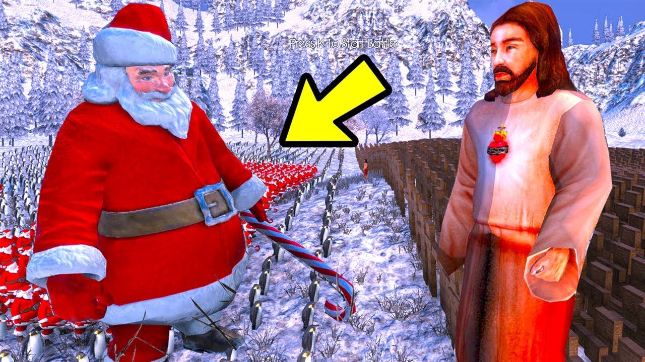 JESUS VS SANTA CLAUS | Ultimate Epic Battle Simulator - YouTube