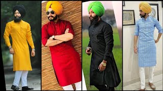 Punjabi Kurta Pajama With Turban 2020-2021 || Men Kurta Pajama Combination With Pagg ||