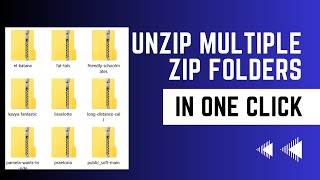 How To Unzip Multiple Zip Files - 7-zip | Windows