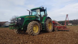 Setí pšecine, John Deere 7820 a Fendt 933 Vario