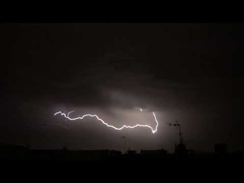 Thunderstorm And Lightning Strikes At Night Background Video Effects HD 