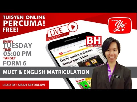 MUET & ENGLISH MATRICULATION, GUIDED WRITING BY TEACHER YENNY 06