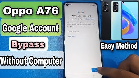 Oppo A76 Google Account Bypass || Remove Frp Lock Oppo A76 Without Pc #frpbypass #google #oppo