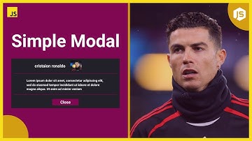 Create Simple Modal (popup) Using HTML , CSS & JAVASCRIPT                     (ronaldo ⚽)