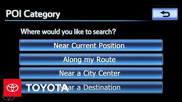 How-To: Search Categories Premium HDD Navigation with Entune® | Toyota