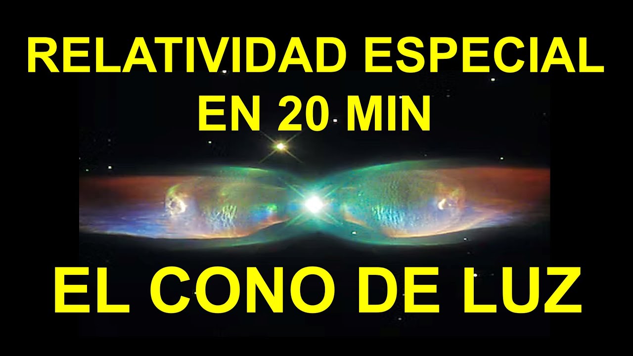 4. CONOS DE LUZ Y TRAYECTORIAS ESPACIO-TIEMPO.  CURSO #RELATIVIDAD ESPECIAL DE EINSTEIN.