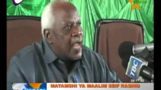CCM Yalaani Kauli za Maalim Seif Sharif Hamad